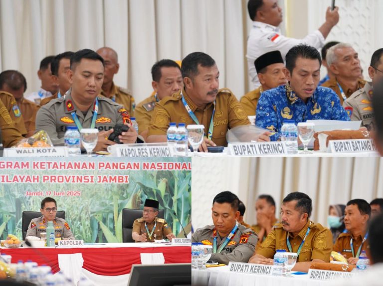 Sinergi Daerah Dukung Ketahanan Pangan, Bupati Monadi Hadiri Rakor Lintas Sektoral Polda Jambi