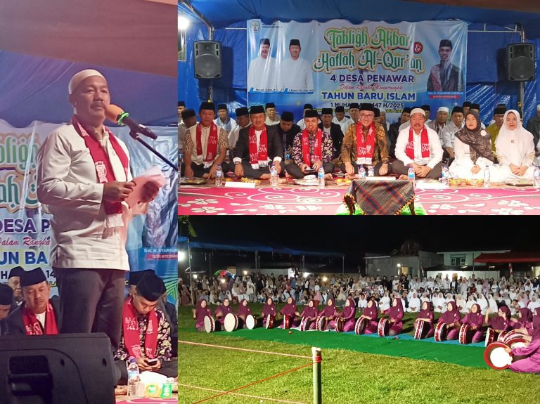 Bupati Monadi Hadiri Tabliq Akbar dan Haflah Al-Qur’an 4 Desa Penawar, Peringati Tahun Baru Islam 1 Muharam 1447 H