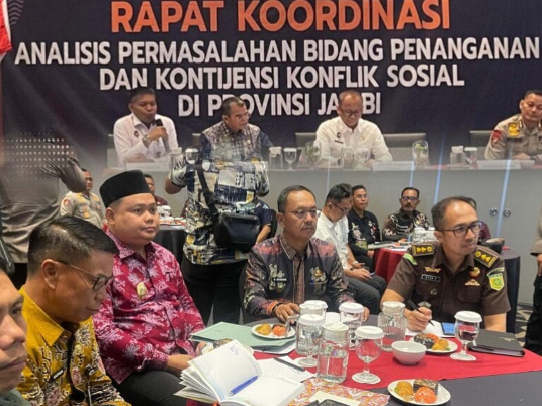 Hadiri Rakor Kemenko Polhukam di Jambi, Wabup Murison Dorong Komitmen Bersama Cegah Konflik