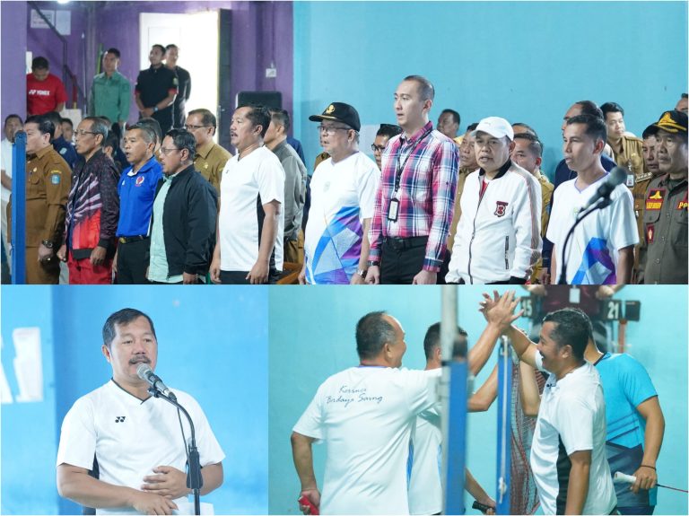 Meriahkan HUT RI ke-80, Bupati Monadi Resmi Buka Turnamen Bulutangkis Bupati Cup II Tahun 2025
