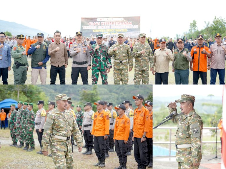 Bupati Monadi Pimpin Apel Kesiapsiagaan Bencana Hidrometeorologi 2025: “Tangguh Bencana, Tangguh Kerinci”