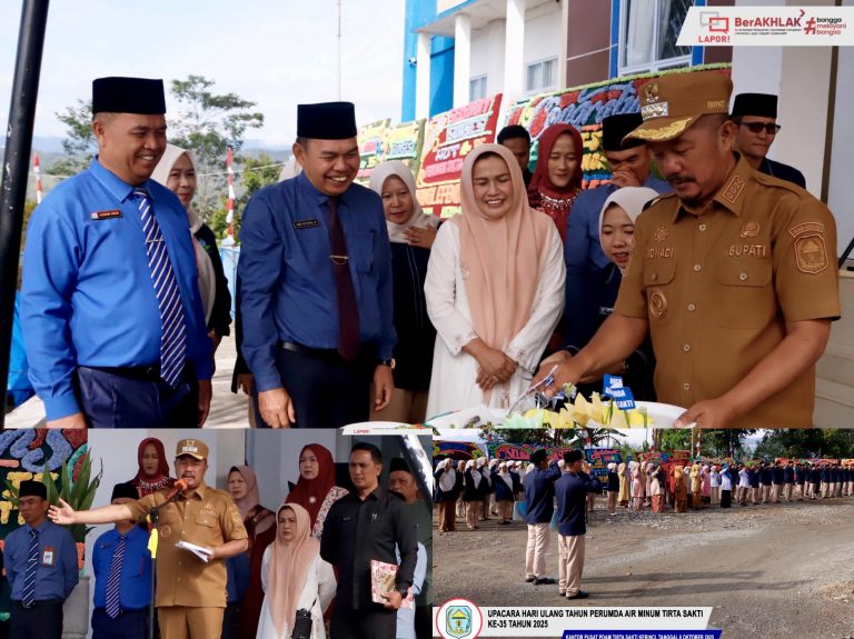 Bupati Monadi Pimpin Upacara HUT ke-35 Perumda Tirta Sakti: Dorong Transformasi Pelayanan Air Bersih yang Modern dan Berkelanjutan