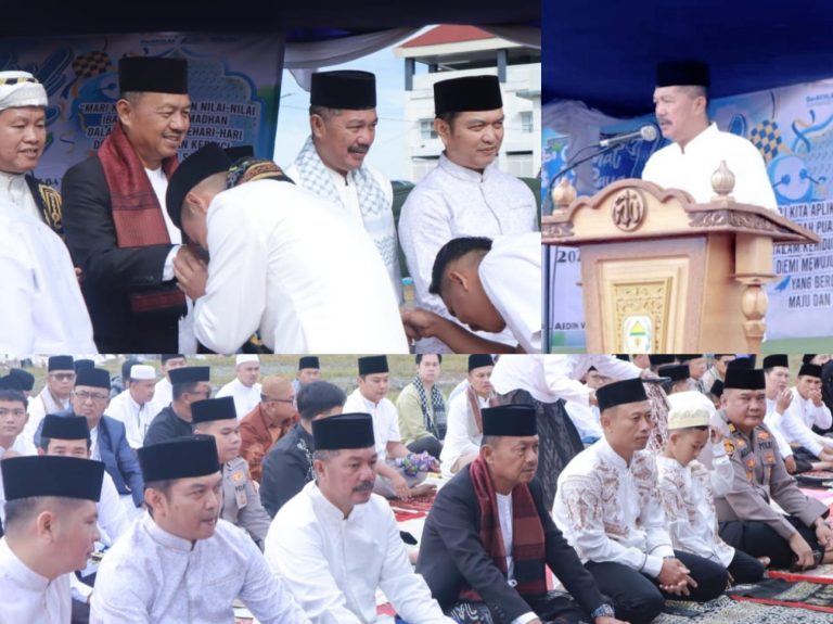 Idul Fitri di Bukit Tengah, Bupati Monadi Ajak Perantau dan Masyarakat Bersinergi Bangun Kerinci