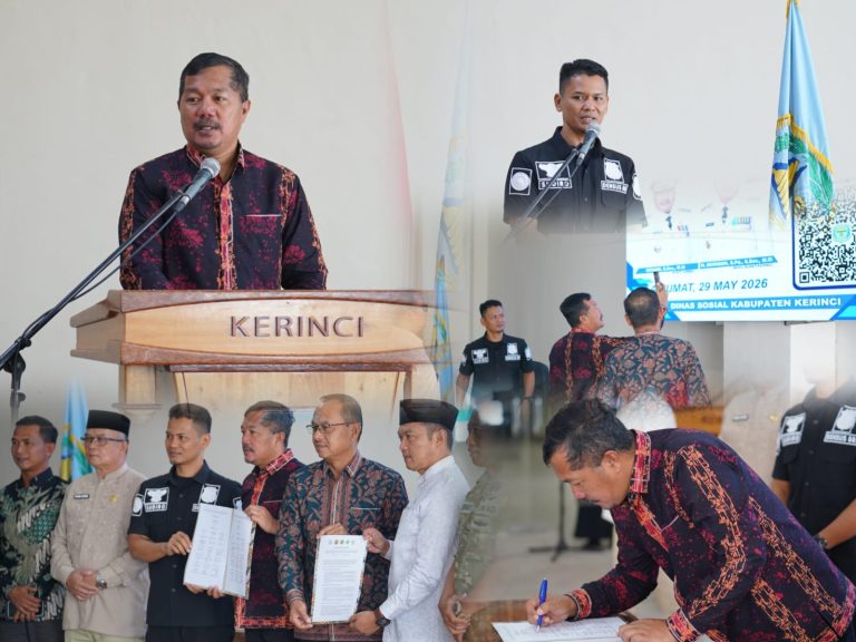 Bupati Monadi Launching QR Code Kotak Amal Kerinci Terintegrasi, Densus 88 Apresiasi Inovasi Transparansi Dana Umat