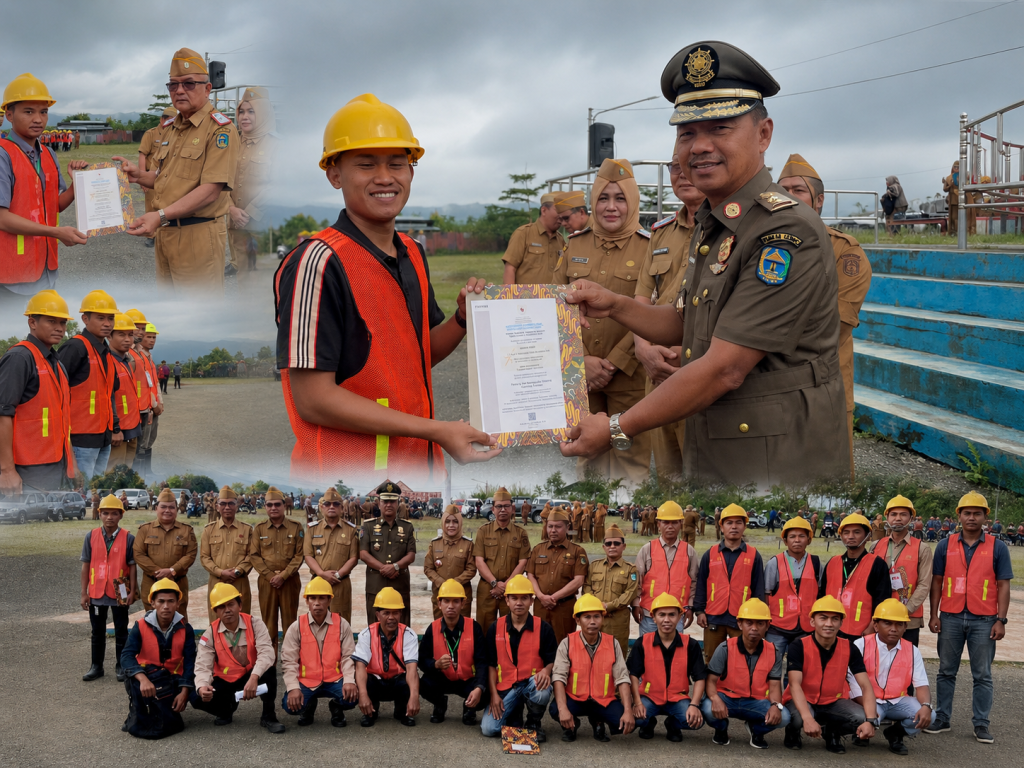 Wabup Murison Serahkan Sertifikat Kompetensi, Pemkab Kerinci Perkuat SDM Konstruksi Berdaya Saing