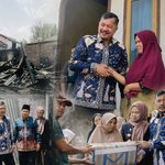Wujud Kepedulian, Bupati Monadi Salurkan Bantuan untuk Korban Kebakaran di Kemantan Tinggi