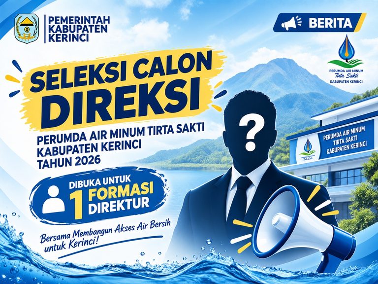 Seleksi Direktur Perumda Tirta Sakti Kerinci Resmi Dibuka, Ini Syarat dan Jadwalnya