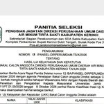 Tiga Besar Seleksi Direksi Perumda Tirta Sakti Kerinci Diumumkan, Berikut Nama-Namanya